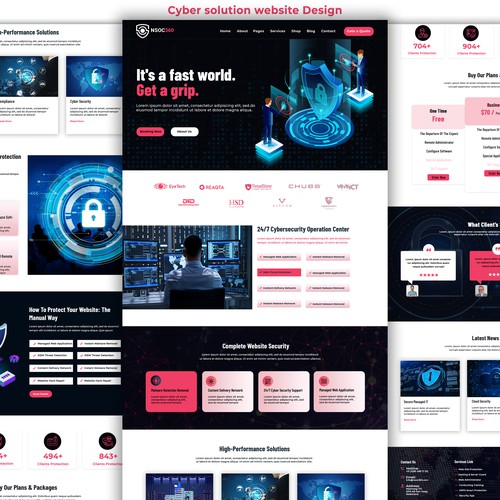 Cyber Security Psd Website Design