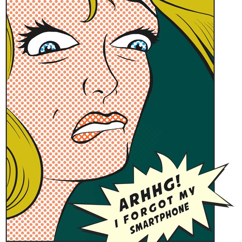 +++ Desperate panic Face in retro comic style +++