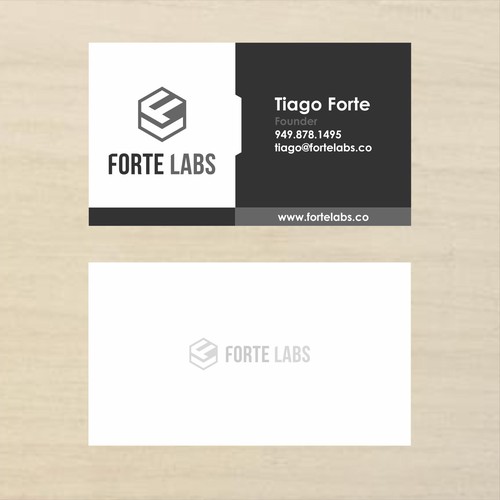 Clever business card combining productivity + design thinking (Forte Labs)