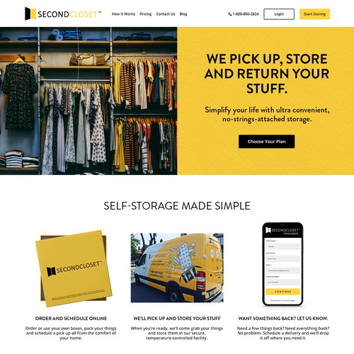 Webdesign for rent a storage company