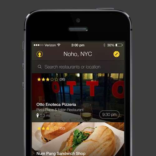 Restaurant booking app