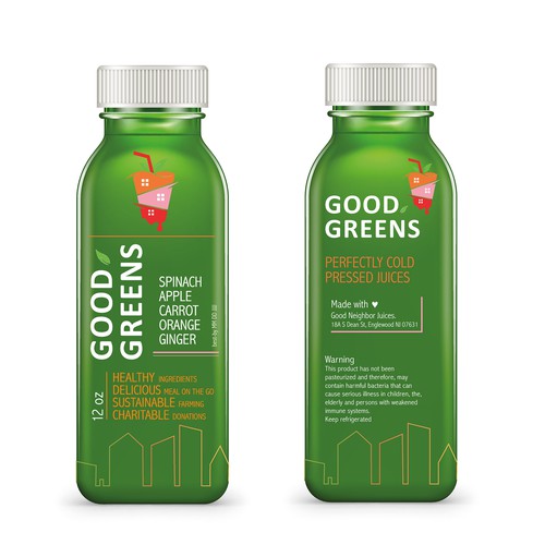 The Good Neighbour Juice Bar Label