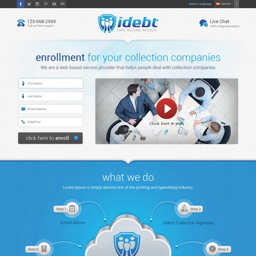 iDebt needs a new landing page