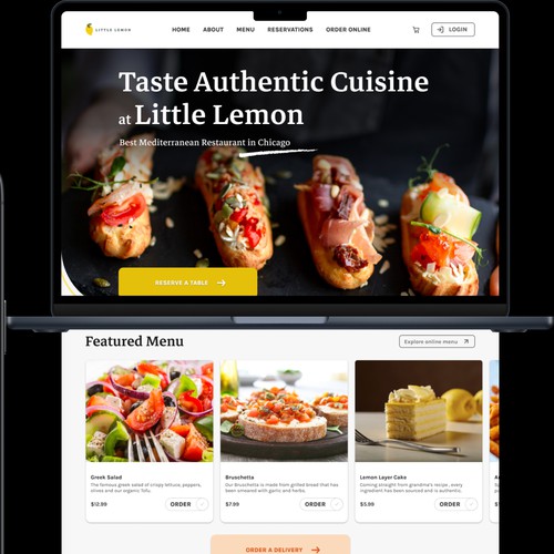 Restaurant Booking Web App Design