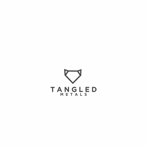 simple line cat logo