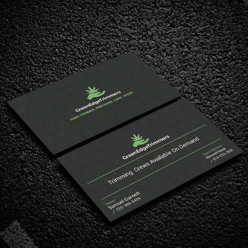 simple, modern, clean graphics Business Card for Green Edge.