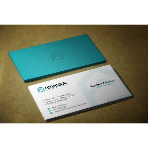 Real Estate Business card design with existing logo.