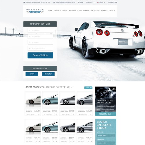 Car Exporters/ Dealers Website Portal