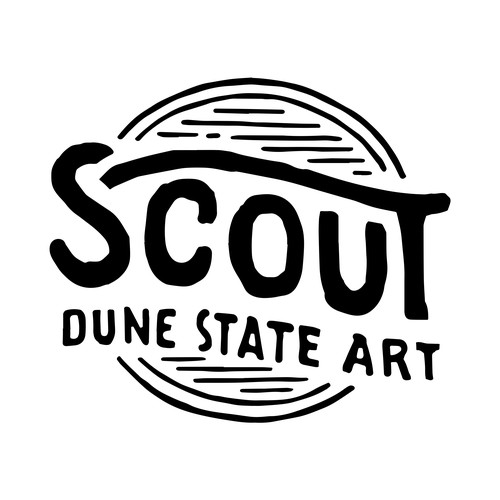 Badge logo design for SCOUT DUNE STATE ART