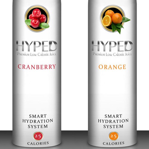 product label for HYPED - PREMIUM LOW CALORIE JUICE - SMART HYDRATION SYSTEM 