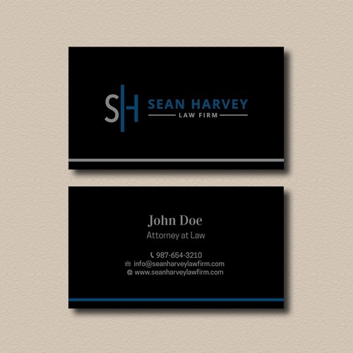 Simple & elegant business card for Sean Harvey