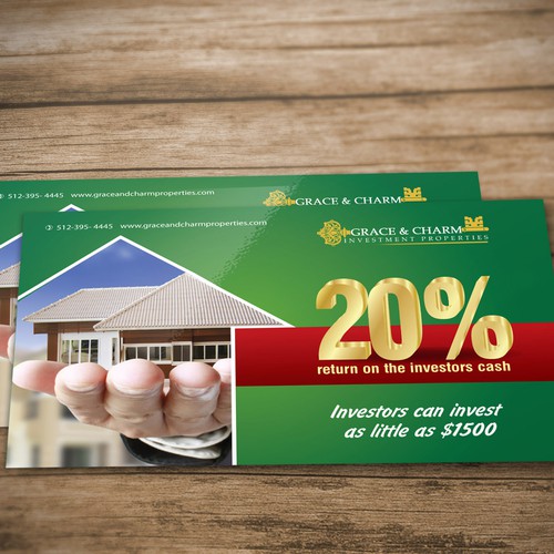 Post card design - real estate company.