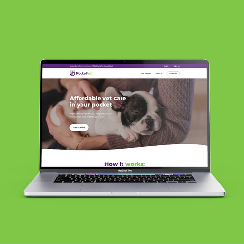 Website design for Pet vet app