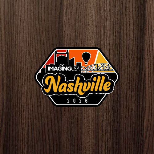 Design a collector pin for a photography conference in Nashville, TN