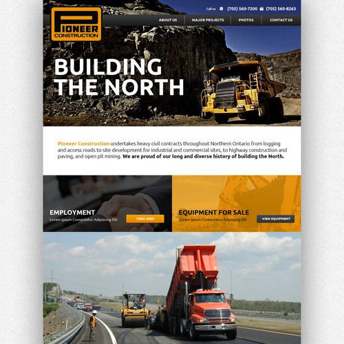 Website for construction company in Canada
