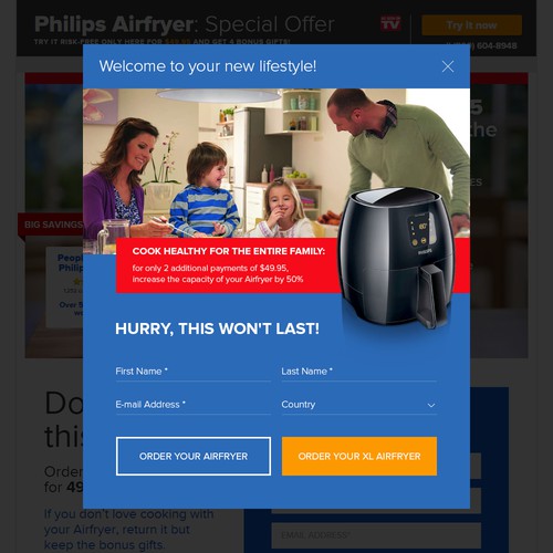 Philips - Upgrade Popup