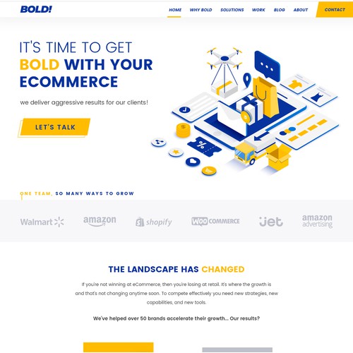 Bold web design for eCommerce Brand