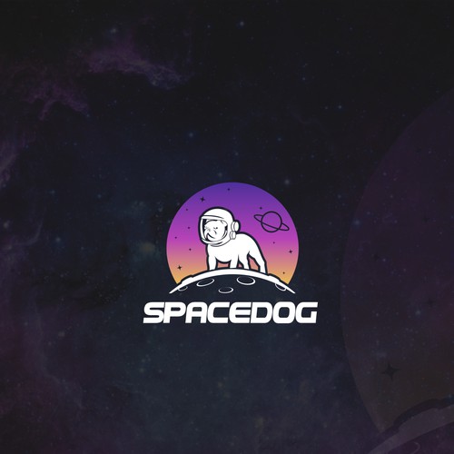 Logo for Spacedog. An LED harness for dogs.
