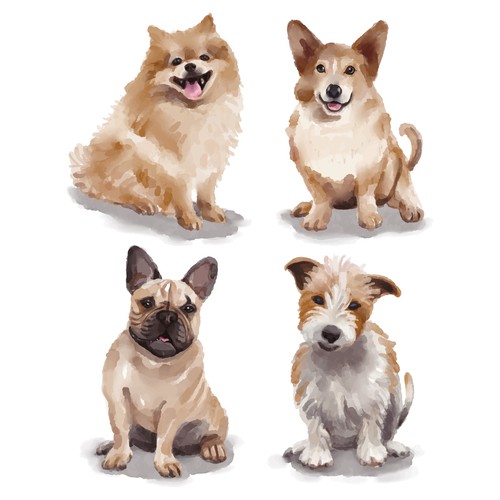Watercolor Dog