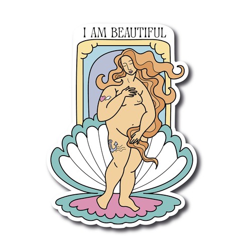 Body Positivity / Empowering Sticker Designs