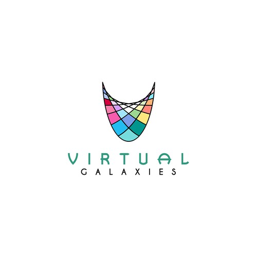 Logo design concept for "Vitrual Galaxies" Company