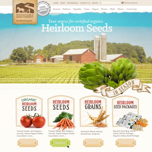 Help to feed America - redesign the website for the coolest Seed Company!