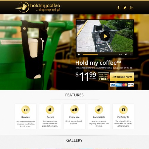 website design for HoldMyCoffee