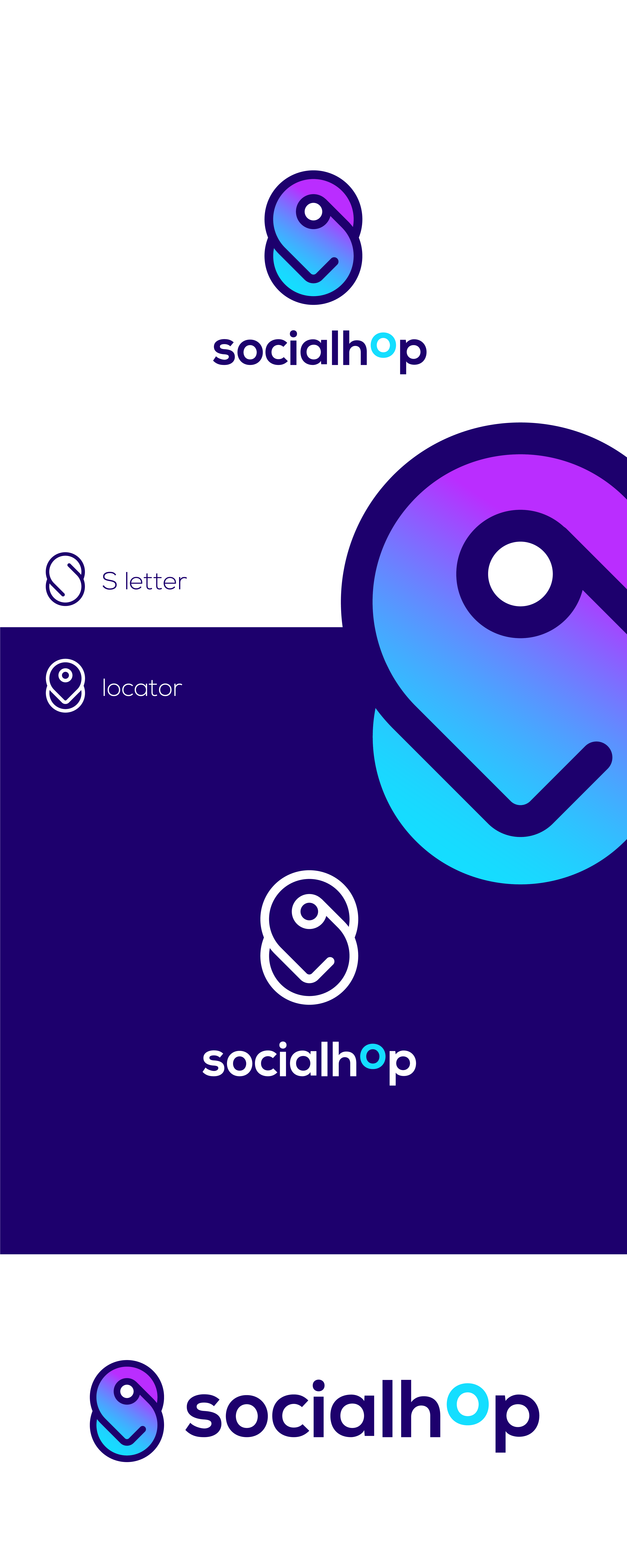 SocialHop标志设计