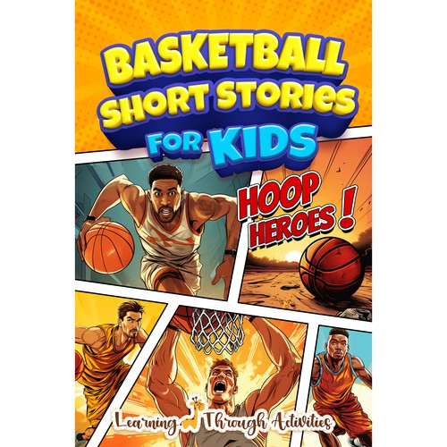 Basketball Short Stories for Kids Book Cover Design