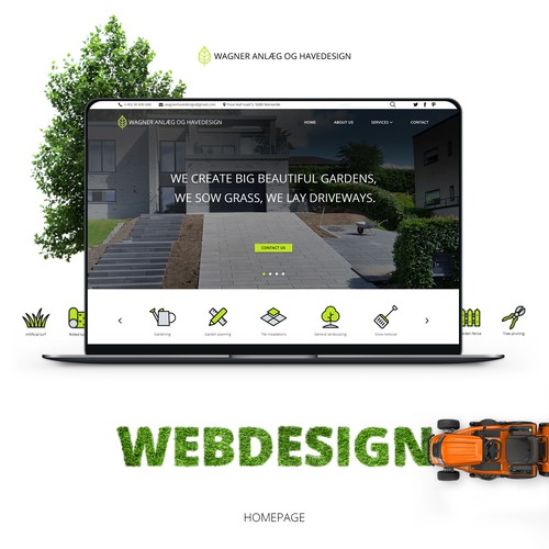 Web design for landscape gardening company