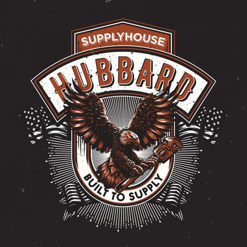 Patriotic Eagle T-shirt Design for Hubbard Supplyhouse