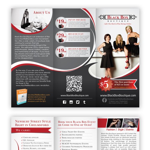 Make us an awesome brochure for Black Box Boutique