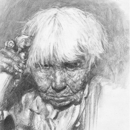 Old Woman pencil portrait
