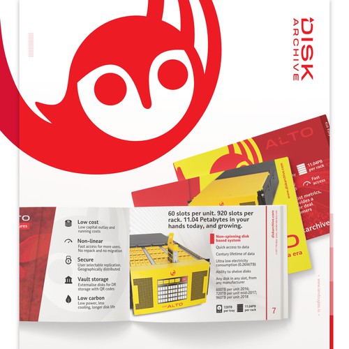 Brochure for a data archive company