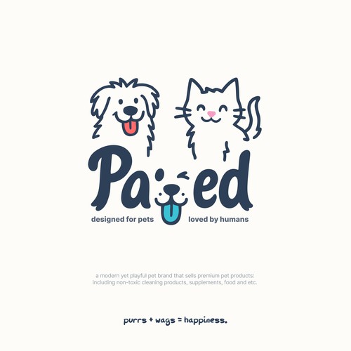 Logo for a modern yet playful pet brand