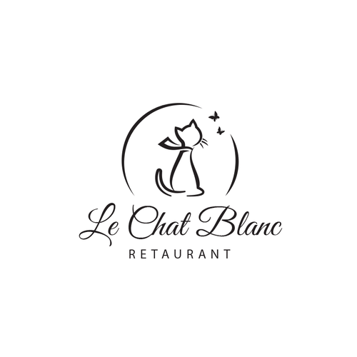 Restaurant Le Chat Blanc Logo project