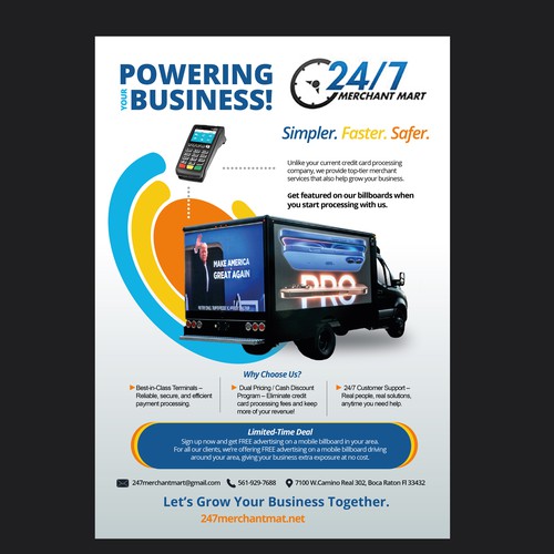 Flyer for 24/7 merchant mart