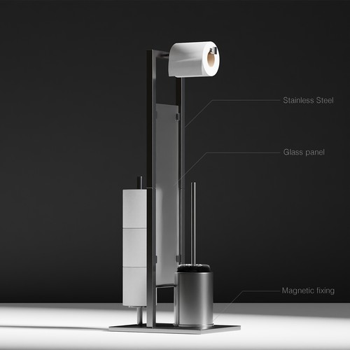 Design for toilet brush holder