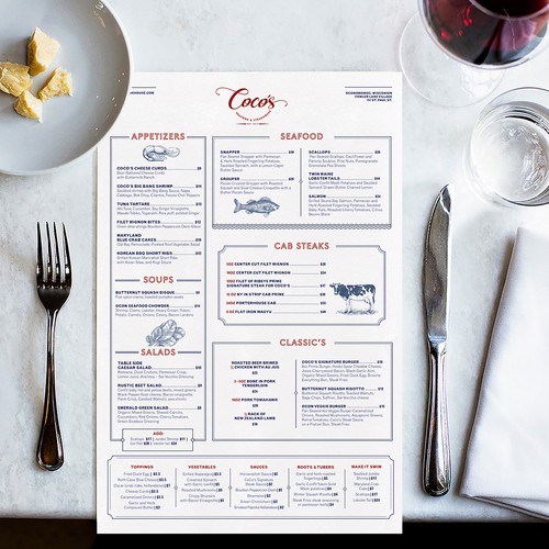 Menu design 