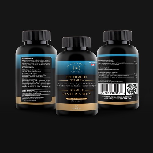 Redesign Luxurious-Looking Medicine Bottle Label for Health Company