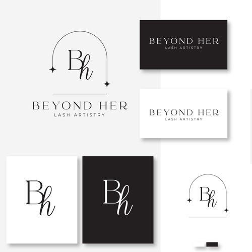 beyond her lash artistry logo design