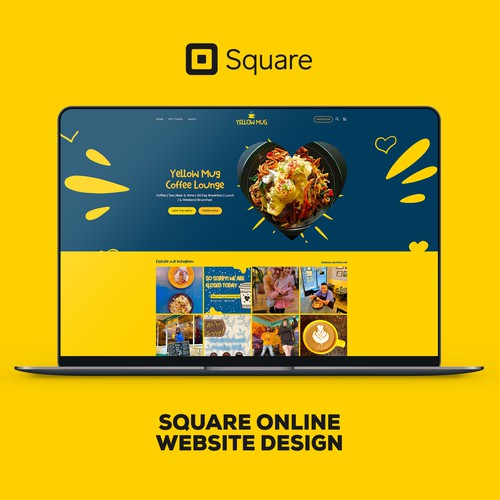 Square Online Design For Yellow Mug