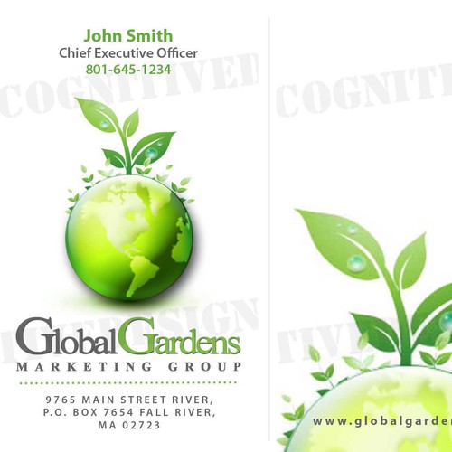 business card design for marketing company