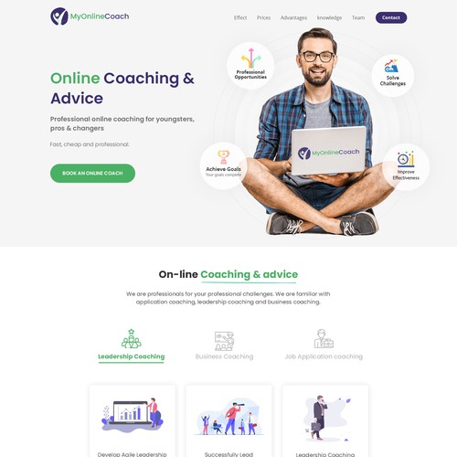 New landing page for MyOnlineCoach