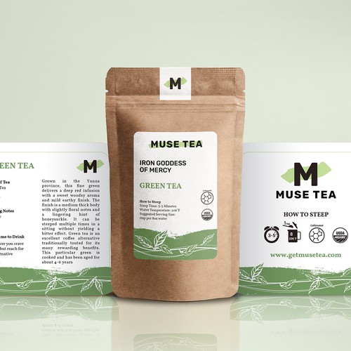 Stand-up Label for different kind of Tea product