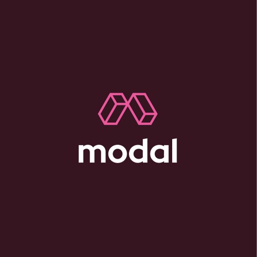 Cuboid logo for software infrastructure platform: Modal
