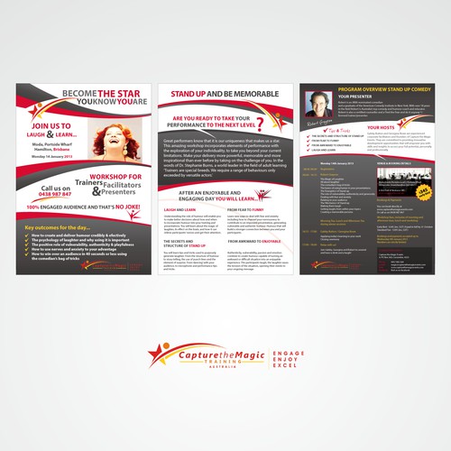 Create the next brochure design for Capture the Magic Training