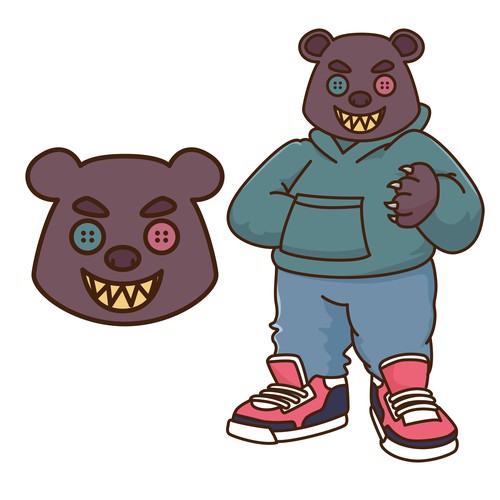Bear mascot illustration