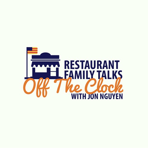 Logo concept for restaurant family podcast.
