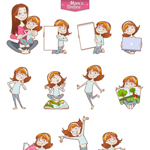 Cartoon Character Series Required for Mom's New Website